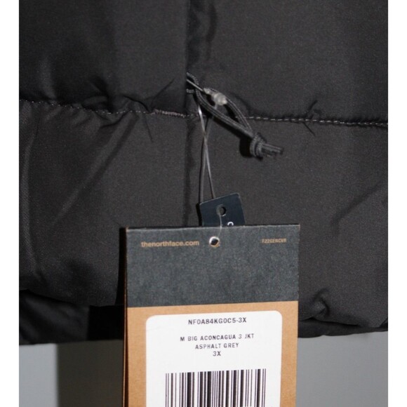 The North Face Big & Tall Aconcagua 3 Men's Jacket ASPHALT GRAY 3X NWT $250 - Picture 6 of 8